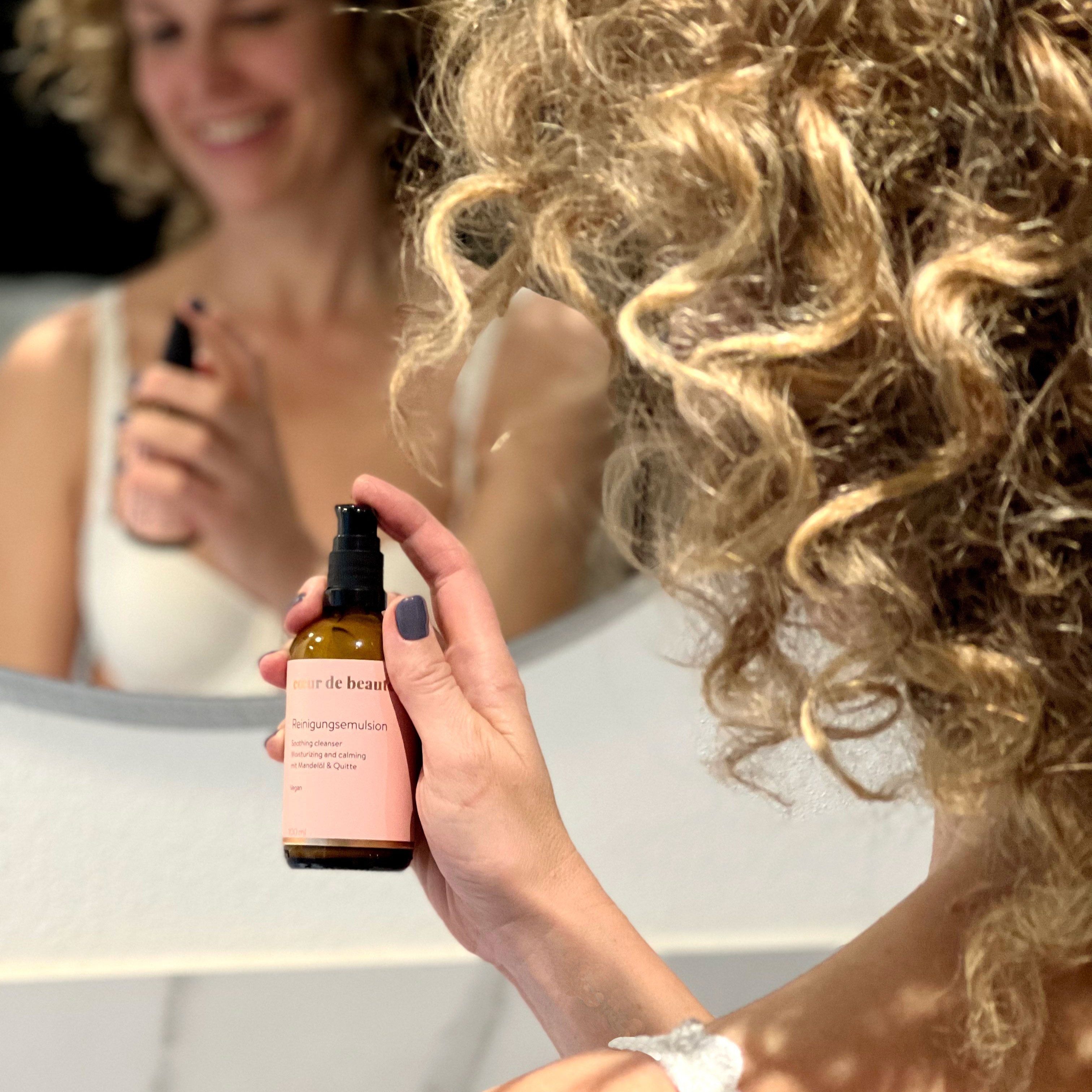 Reinigungsmilch mit Quitte vegan  ohne Tierversuche Naturkosmetik aus Deutschland