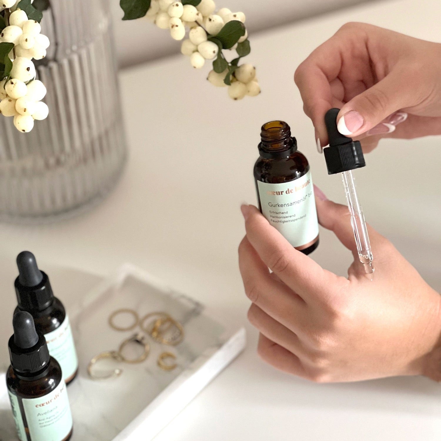reines Gurkensamenöl vegane Gesichtspflege von coeur de beaute aus Berlin