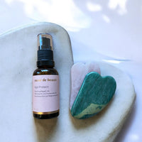 Gesichtsöl Age protect mit Gua Sha Stein Rosenquarz