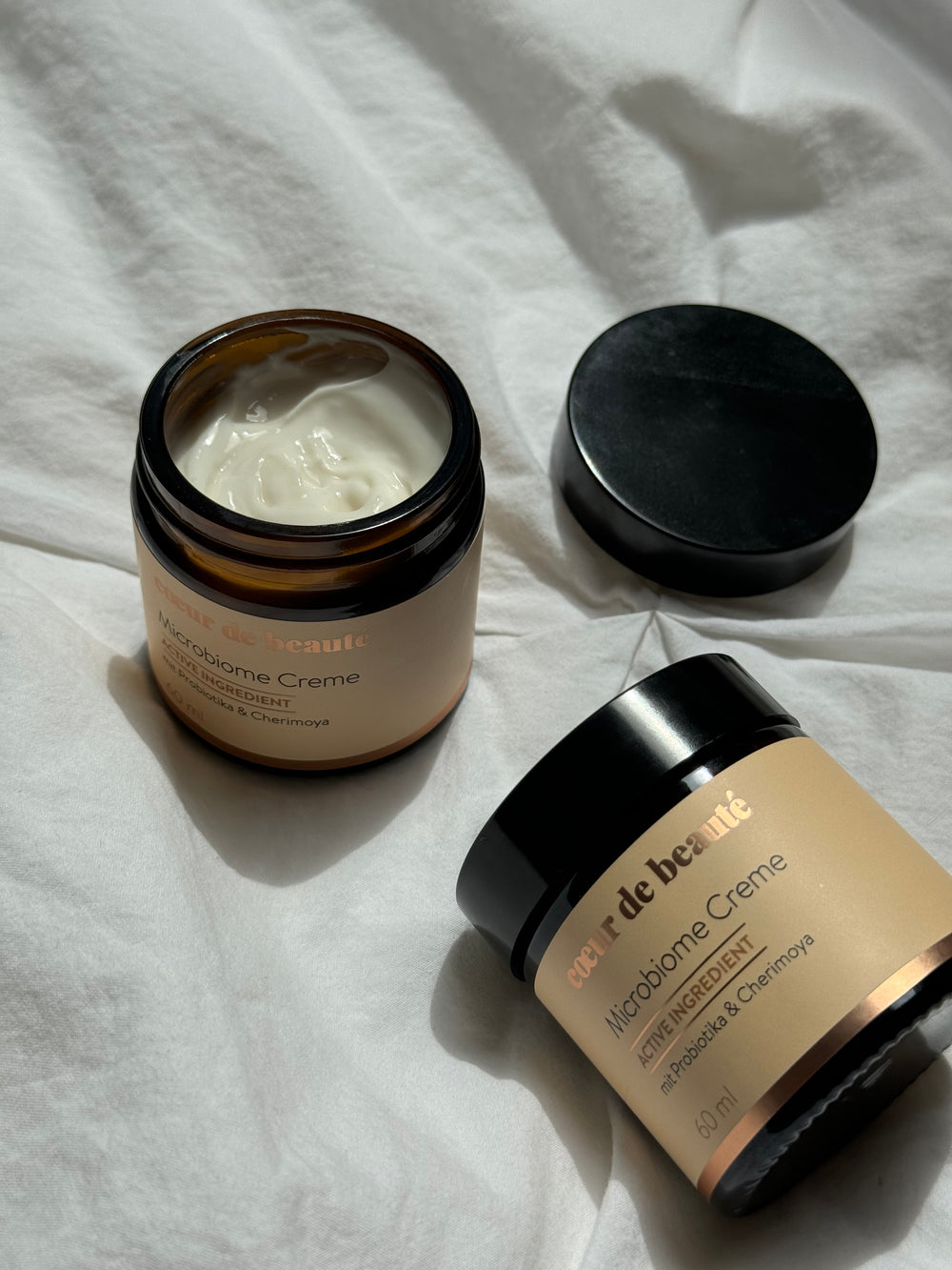 Microbiome Creme  vegan ohne Tierversuche mit Probiotika und Cherimoya