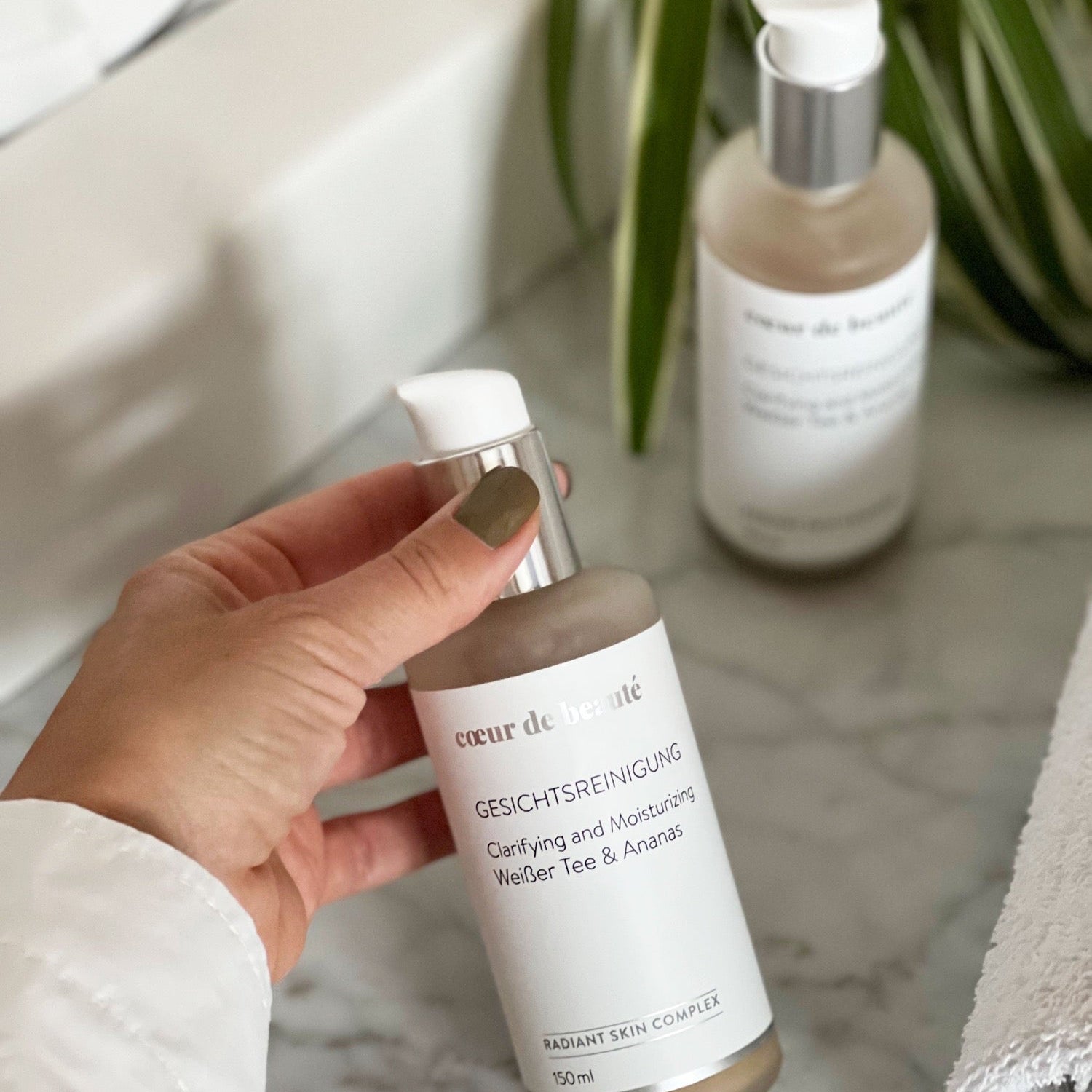 Gesichtsreinigung mit weißem Tee 6 Ananas von Coeur de beauté vegane Naturkosmetik aus Berlin