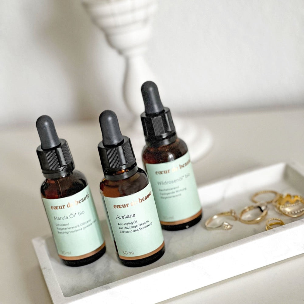 natürlicher UV Schutz durch Avellana Öl. Ohne Zusatzstoffe für empfindliche Haut geeignet 